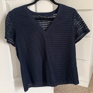 Banana republic Blue crochet top